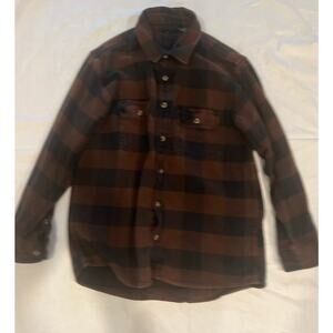 Field & Stream Flannel Brown & Black Plaid Size Men’s Large
